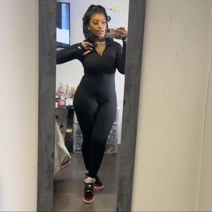 Black lucky label jumpsuit